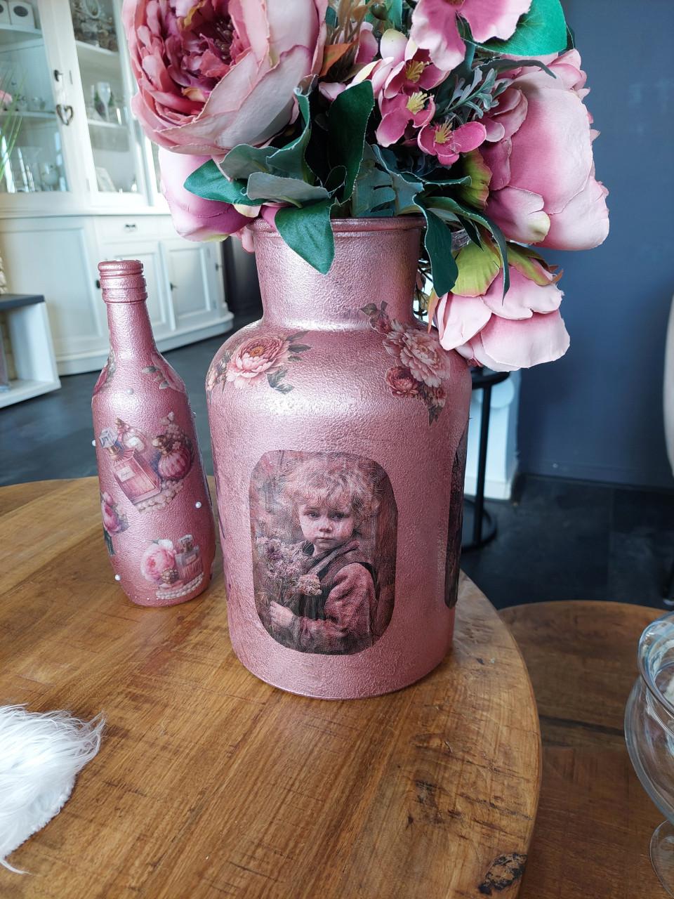 Nw Decoupage baroque vaas