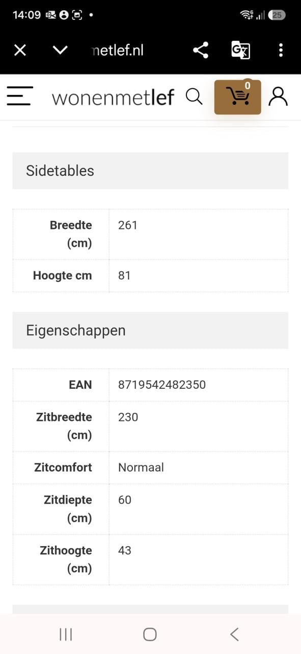 Eco-leren 4-zitsbank Lexington
