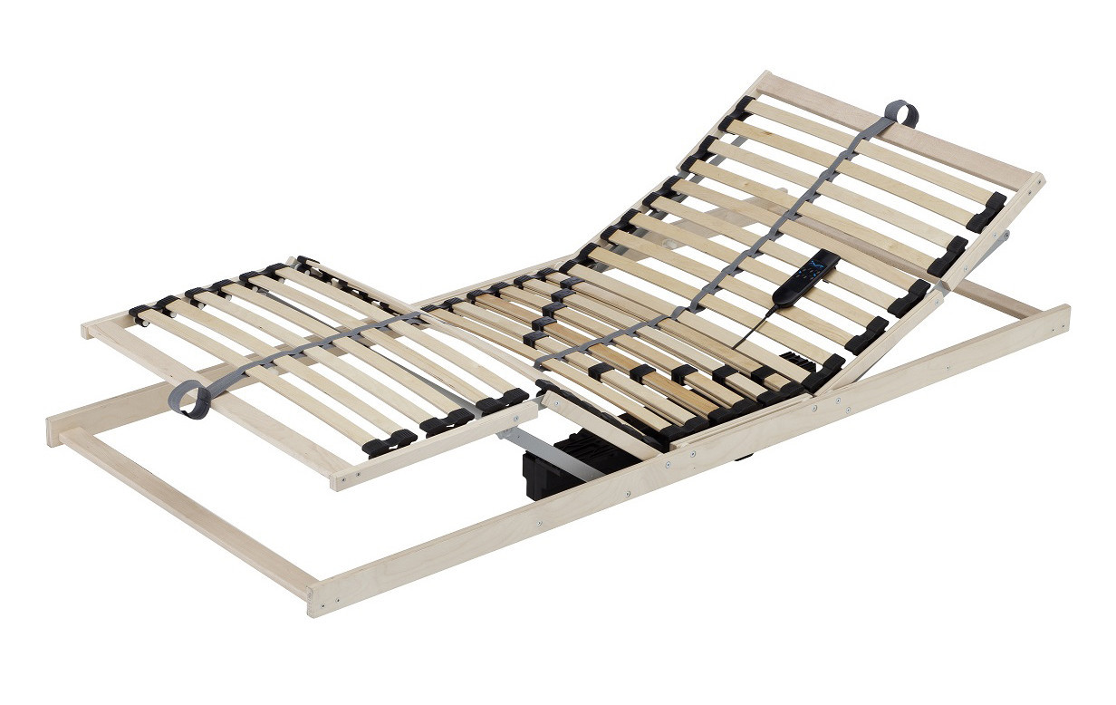 Senioren comfort bed 100 x 200 cm met instelbare lighoogte. Wit