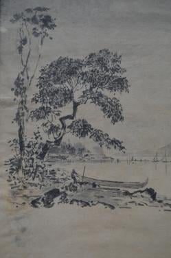 Japanse houtsnede 'Doréh baai'