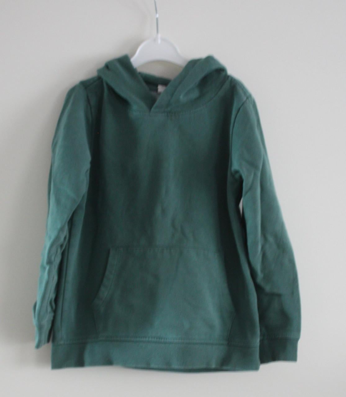 Groene trui met capuchon maat 122-128