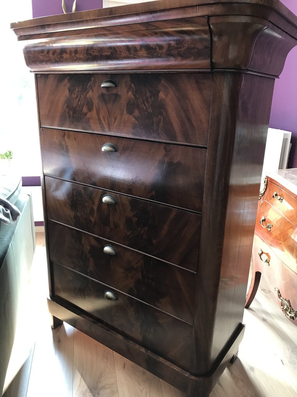 Antiek houten ladenkast