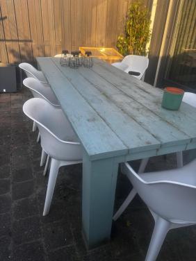 Steigerhouten tuintafel