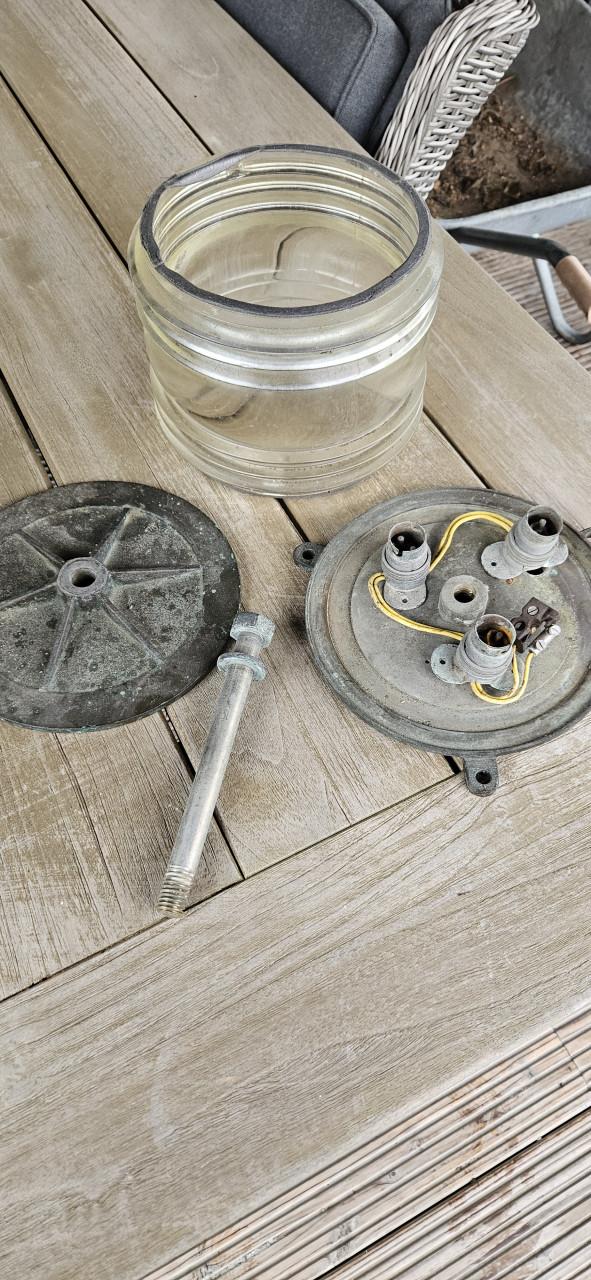 Antieke messing scheepslamp