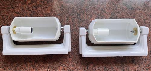 2x Vintage Keramische lampjes.