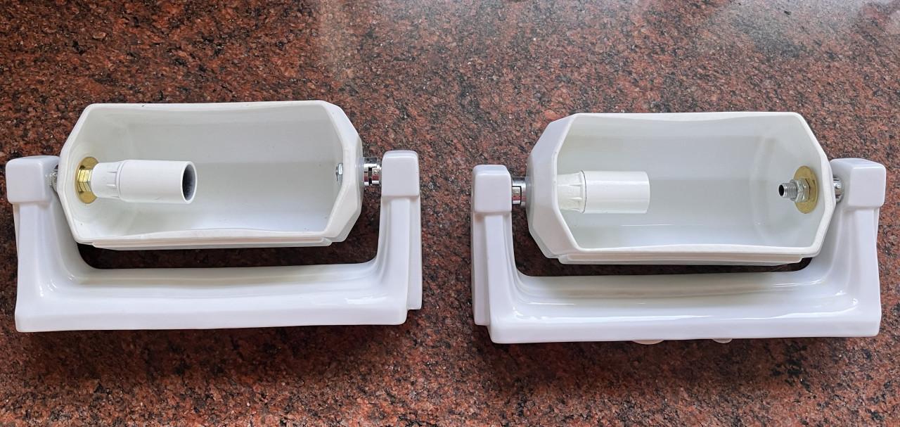 2x Vintage Keramische lampjes.