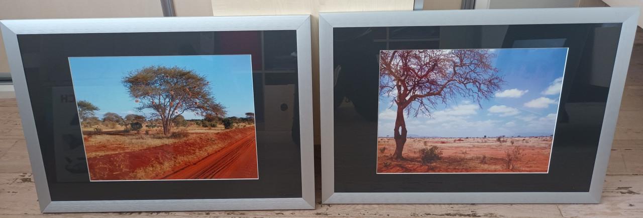 Twee foto's uit Kenia Afrika in lijst