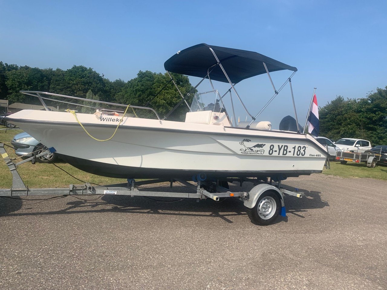 Te koop Elan 495 met een Yamaha 50 pk 4-takt