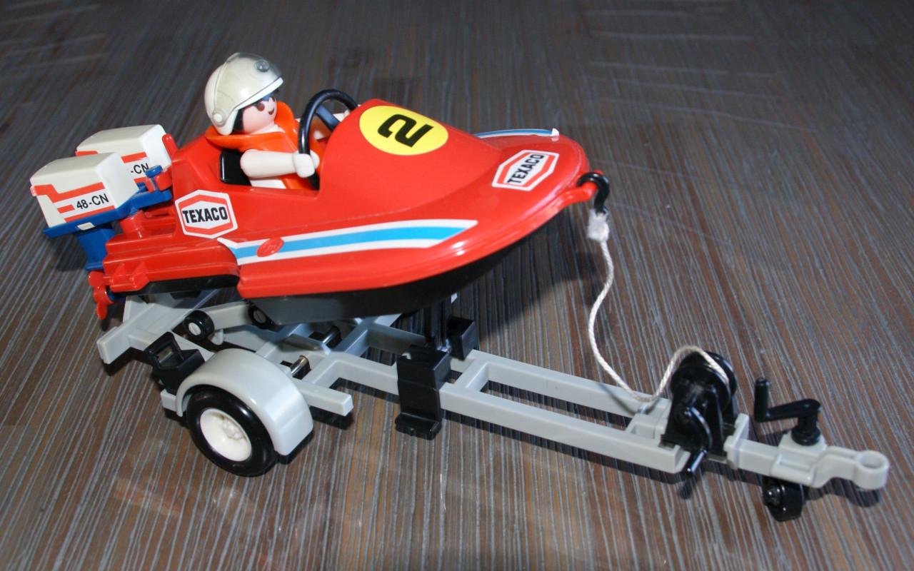 Texaco Speedboot met trailer en pitcrew