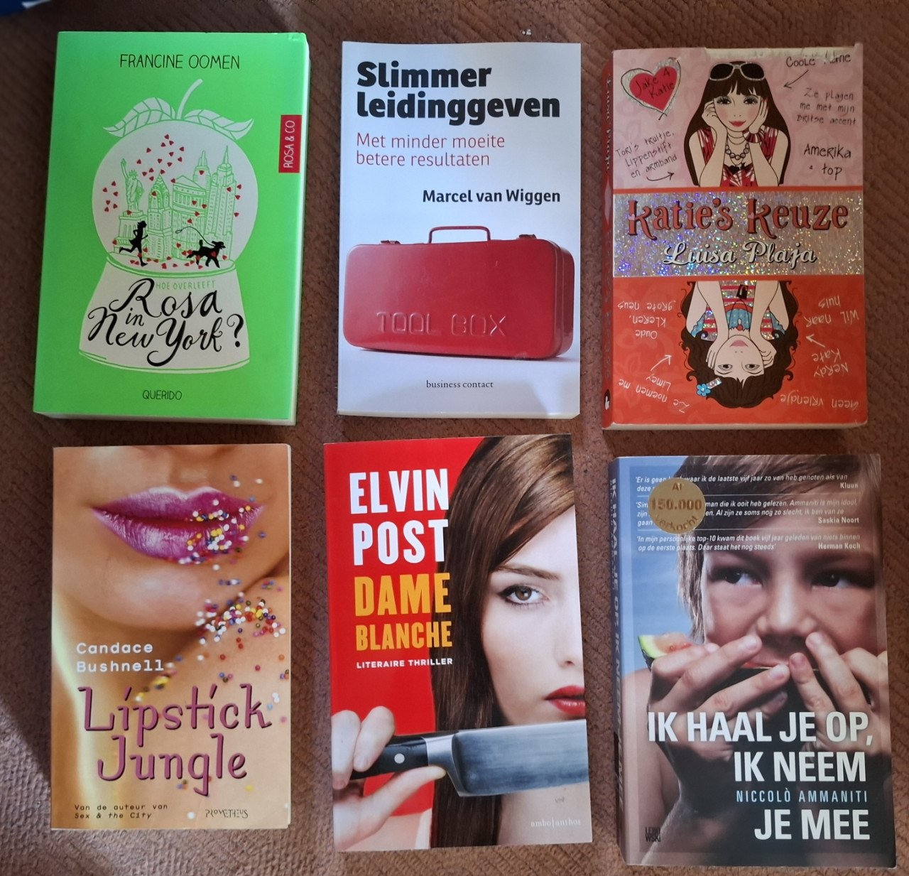 Diverse chicklits, lekker-lui-lezen-romans vol humor en romantiek
