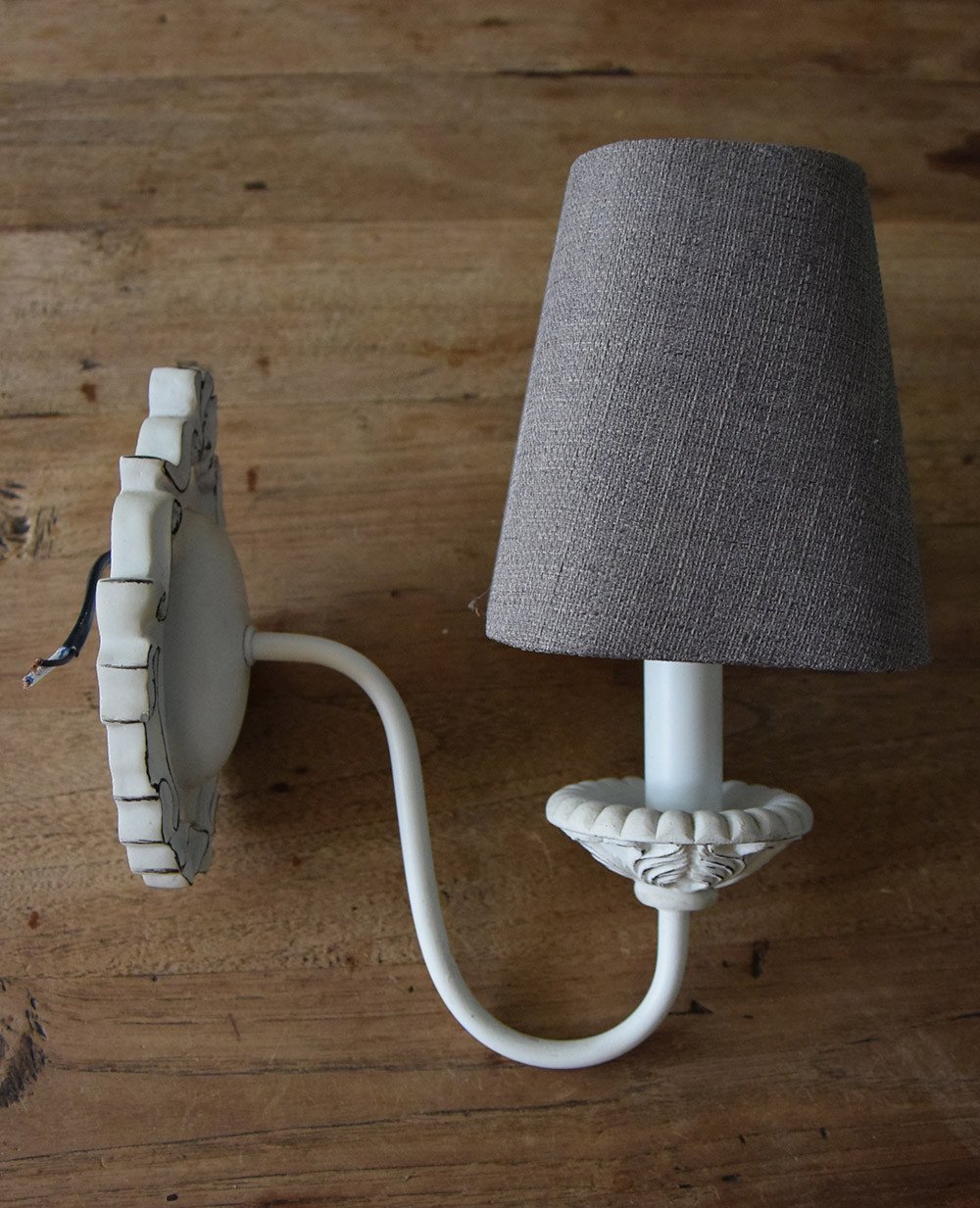 Wandlamp  Beige wit Brocante stijl