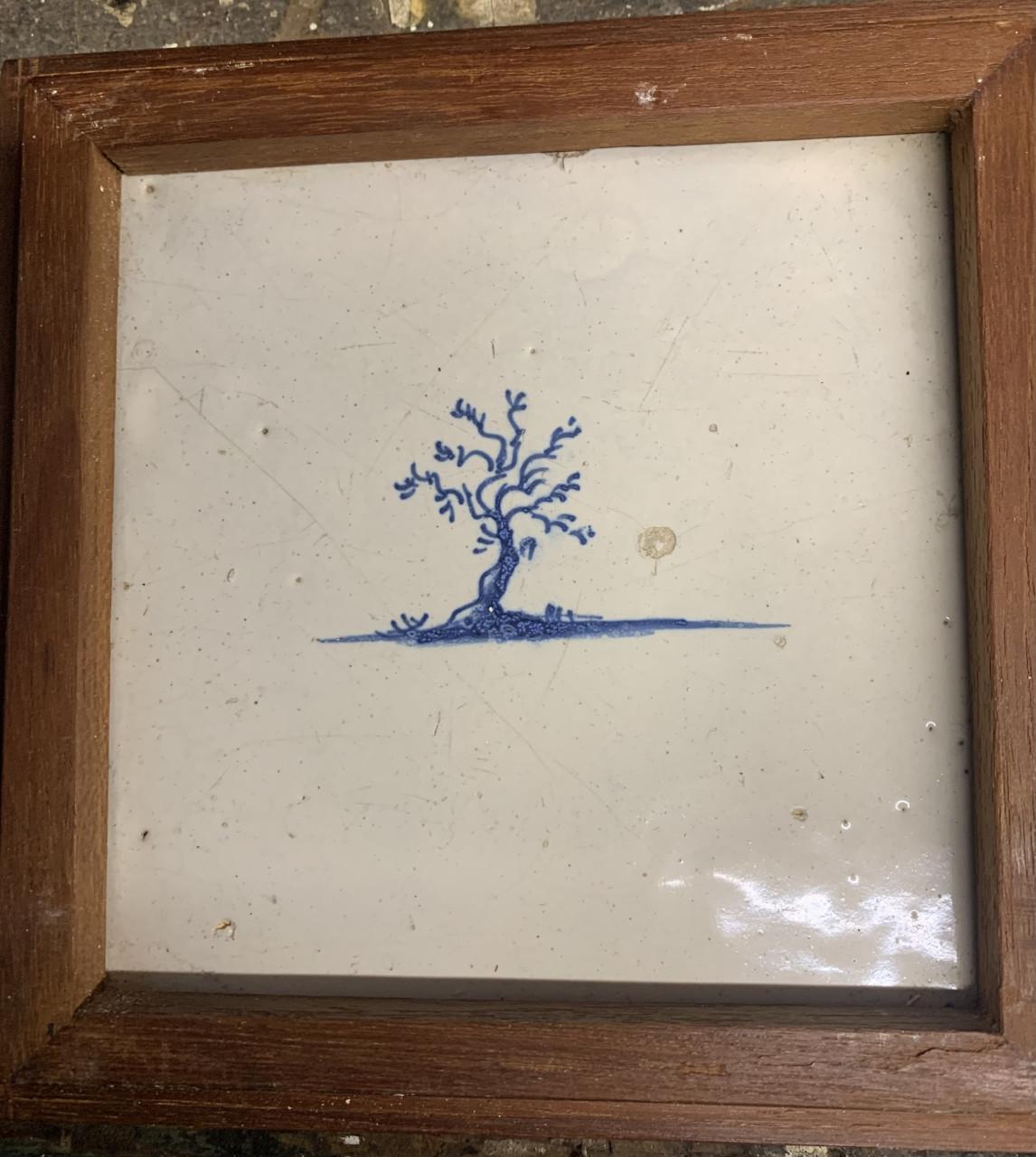 Antiek - Delfsblauwe tegeltjes