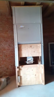 Stalen silo en axiaal ventilator