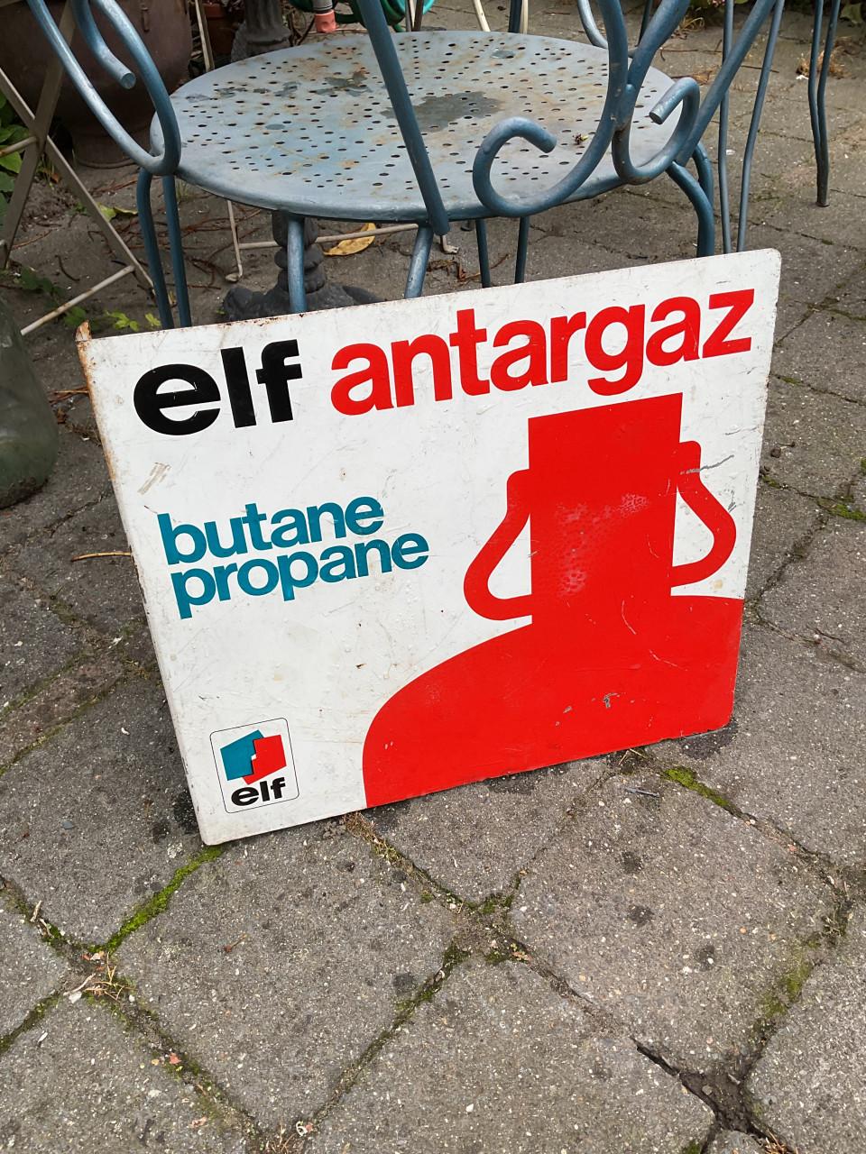 ELF reclamebord ( dubbelzijdig . )