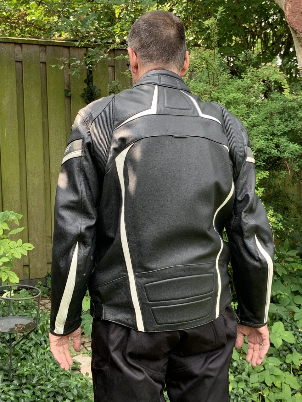 Motorjack Leer (Glover) voor heren van ongeveer 182cm. Bijna nieuw!