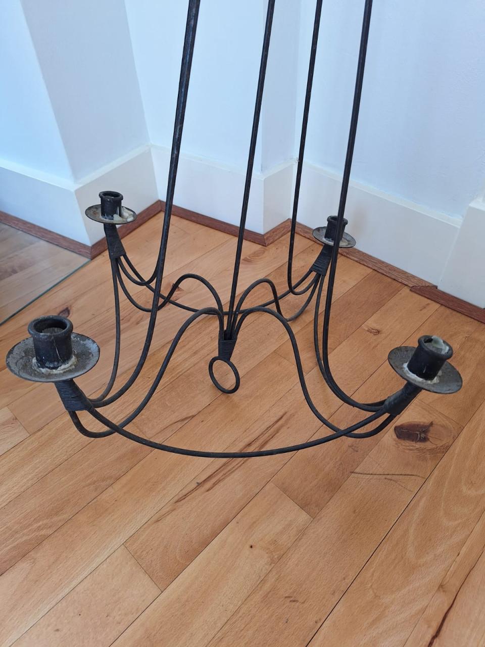 Kandelaar voor aan het plafond 4 kaarsen