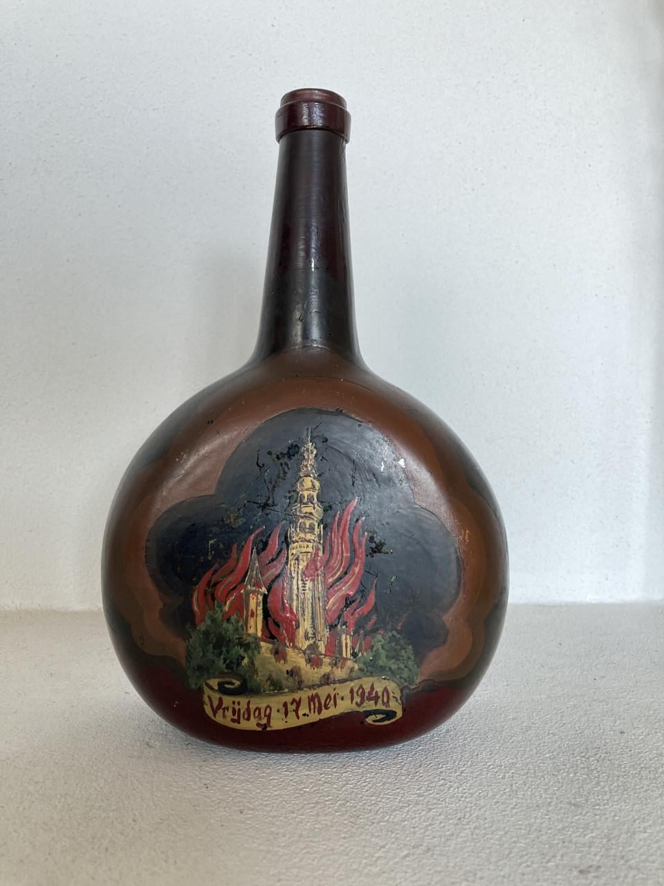 Middelburg brandramp 1940 fles W den Hollander oorlog