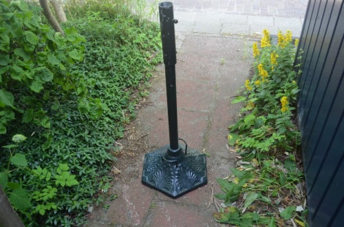 Loeizware antieke gietijzeren parasolvoet