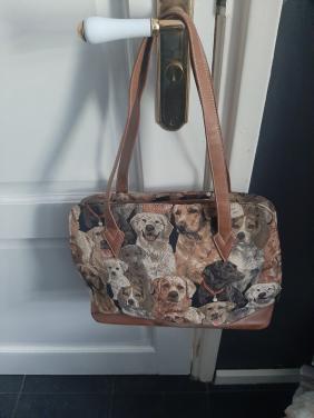 Mooie tas met honden afbeeldingen