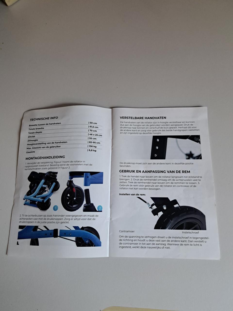 Rollator lichtgewicht en opvouwbaar - zitfunctie - voor BINNEN EN BUITEN.