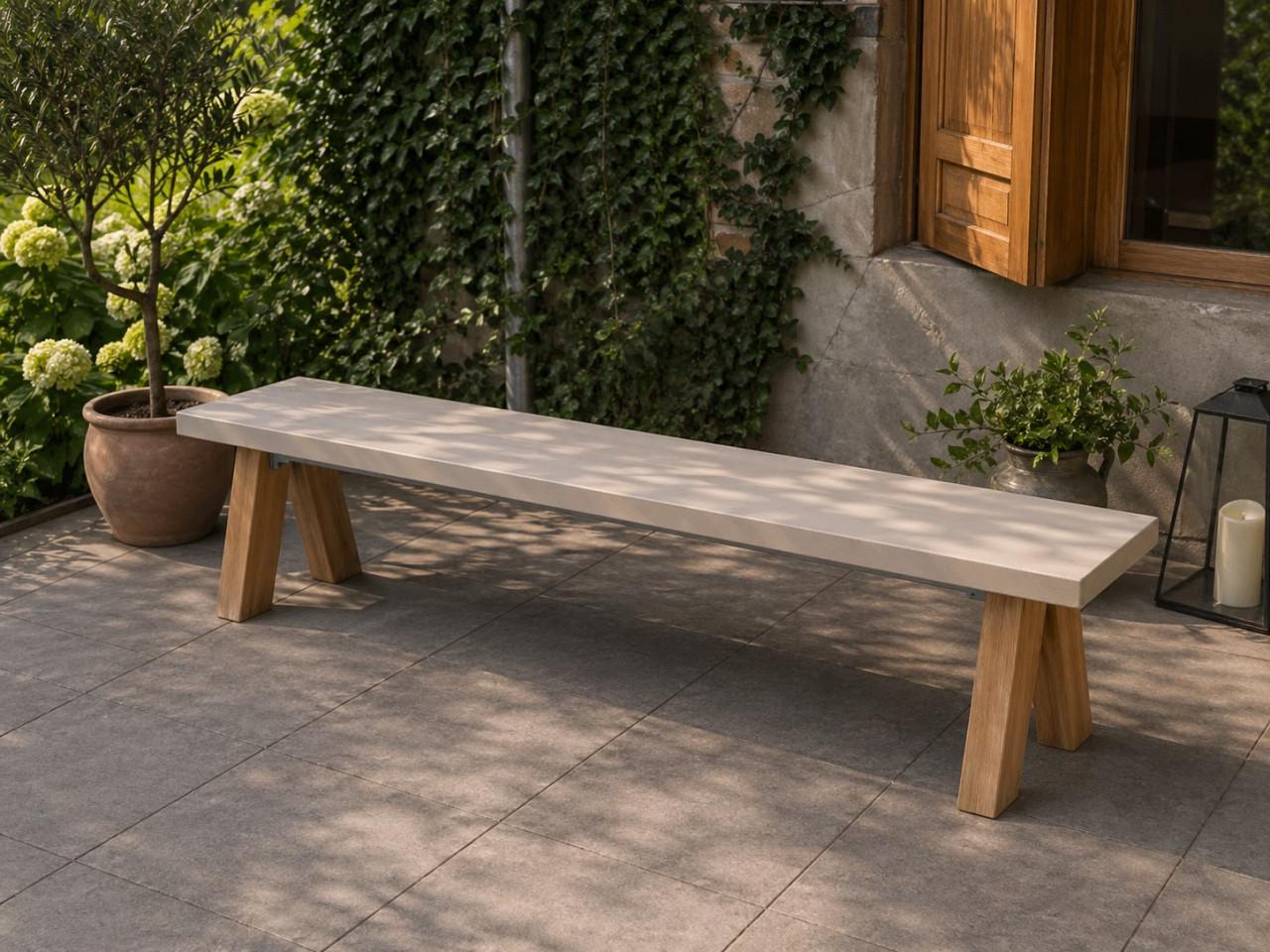 Nieuwe tuinbank in Teakhout 215 cm in verpakking