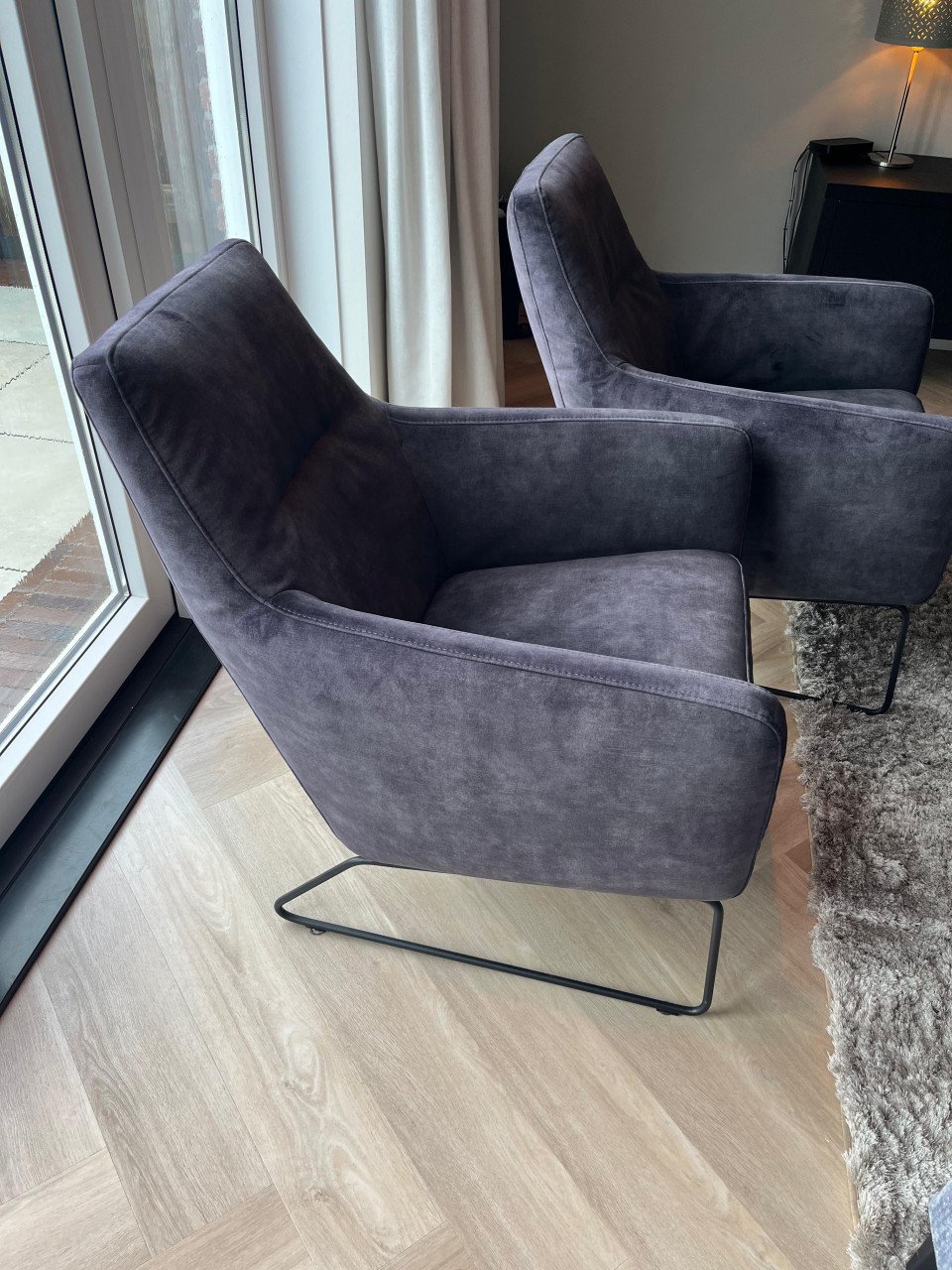 2 fauteuils antraciet Piet Klerkx + Protexx