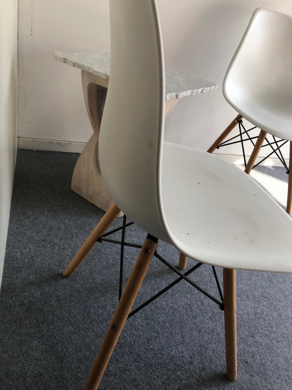 Marmeren Tafel met houten voet