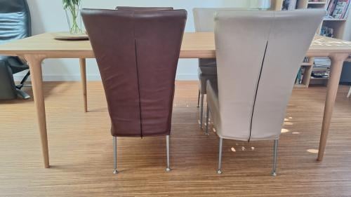 Lederen eetkamerstoelen 4 stuks