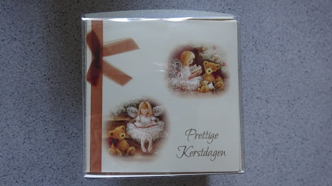 Kerst - Nieuwjaars Folie/Glitterkaarten box (30 stuks) nieuw