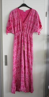 Roze lange jurk jurk maat 6 -xs-s