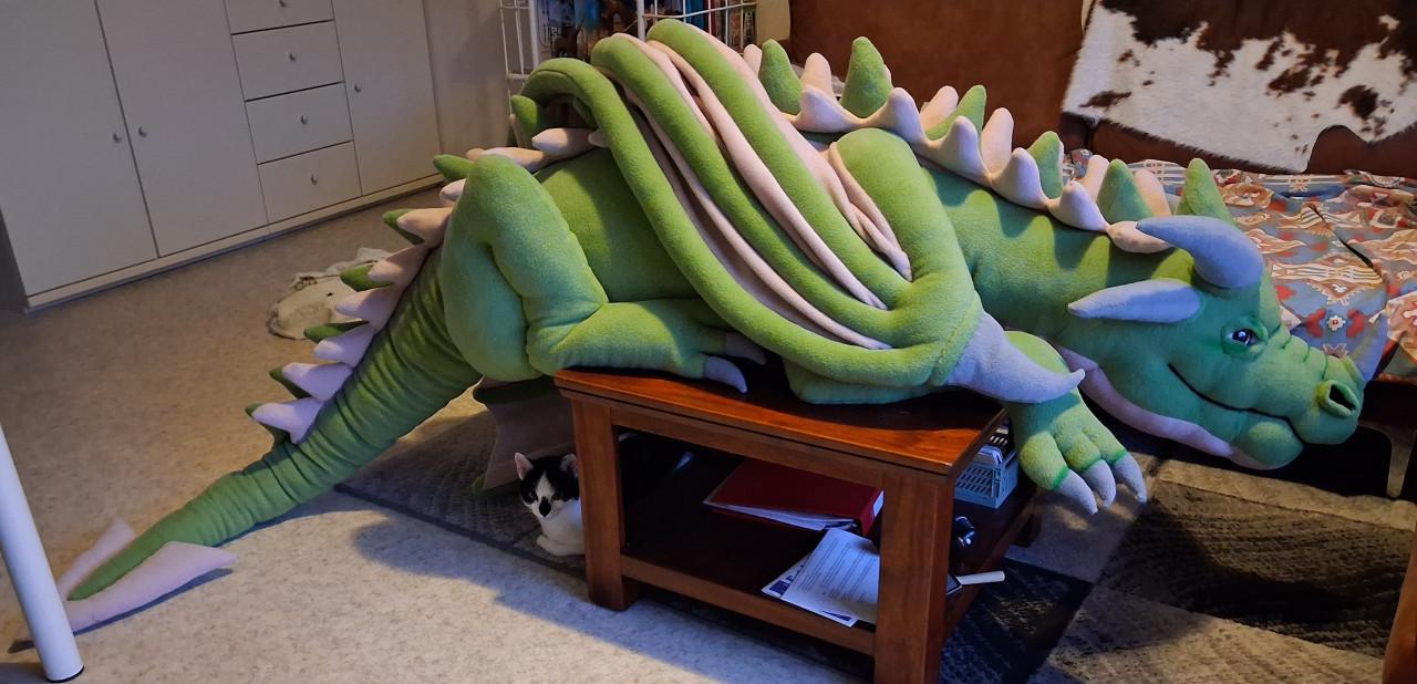 XXL draak 250cm knuffel handgemaakt!
