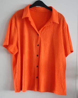 Fel oranje blouse  maat 2xl