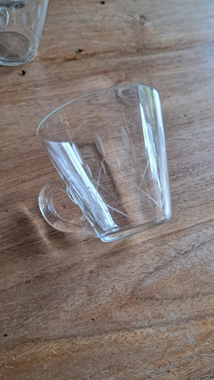Bowlset glas antiek