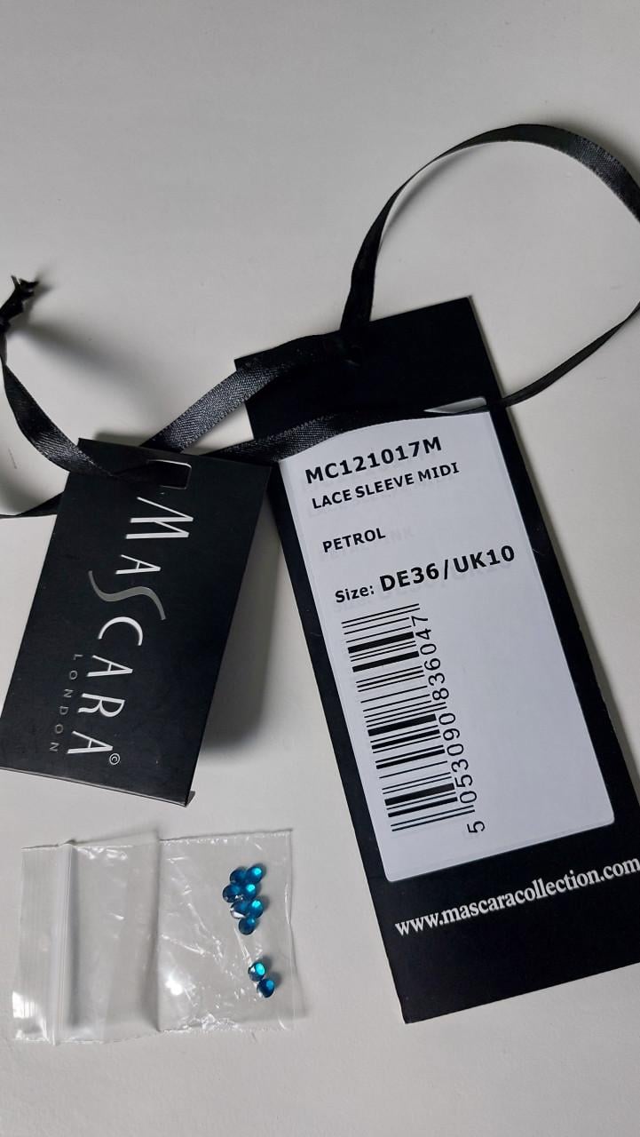 Feestjurk petrol maat 36