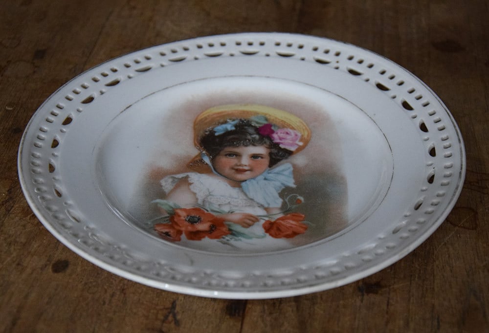 Opengewerkt schaaltje / bordje nostalgisch
