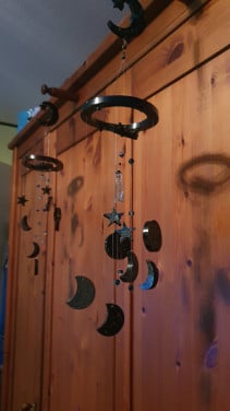 Hang mobieltjes gemaakt van epoxy