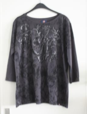 Shirt met srass steentjes en print maat xxl