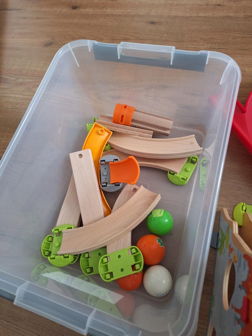 Knikkerbaan van hout, merk HABA