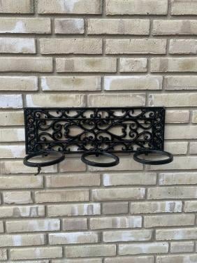 Gietijzer plantenrek voor aan muur of schutting