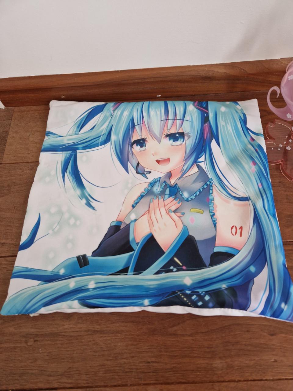 Hatsune Miku figuur en kussenhoes