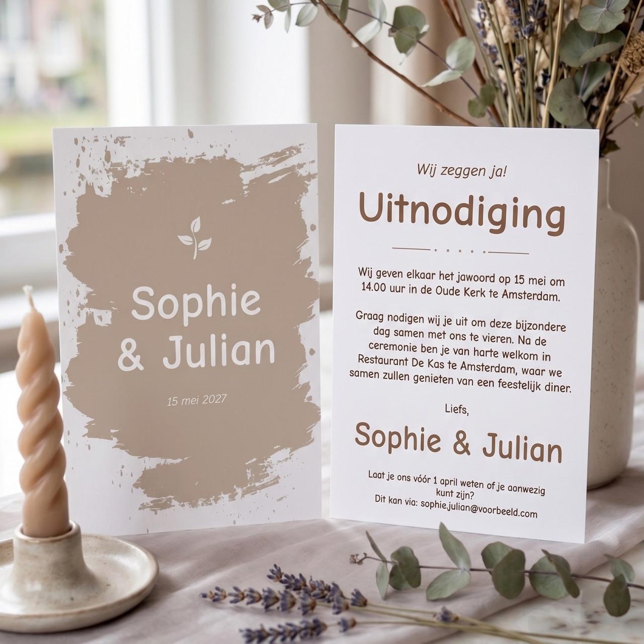 Trouwkaart of jubileum kaart versturen en ontwerpen