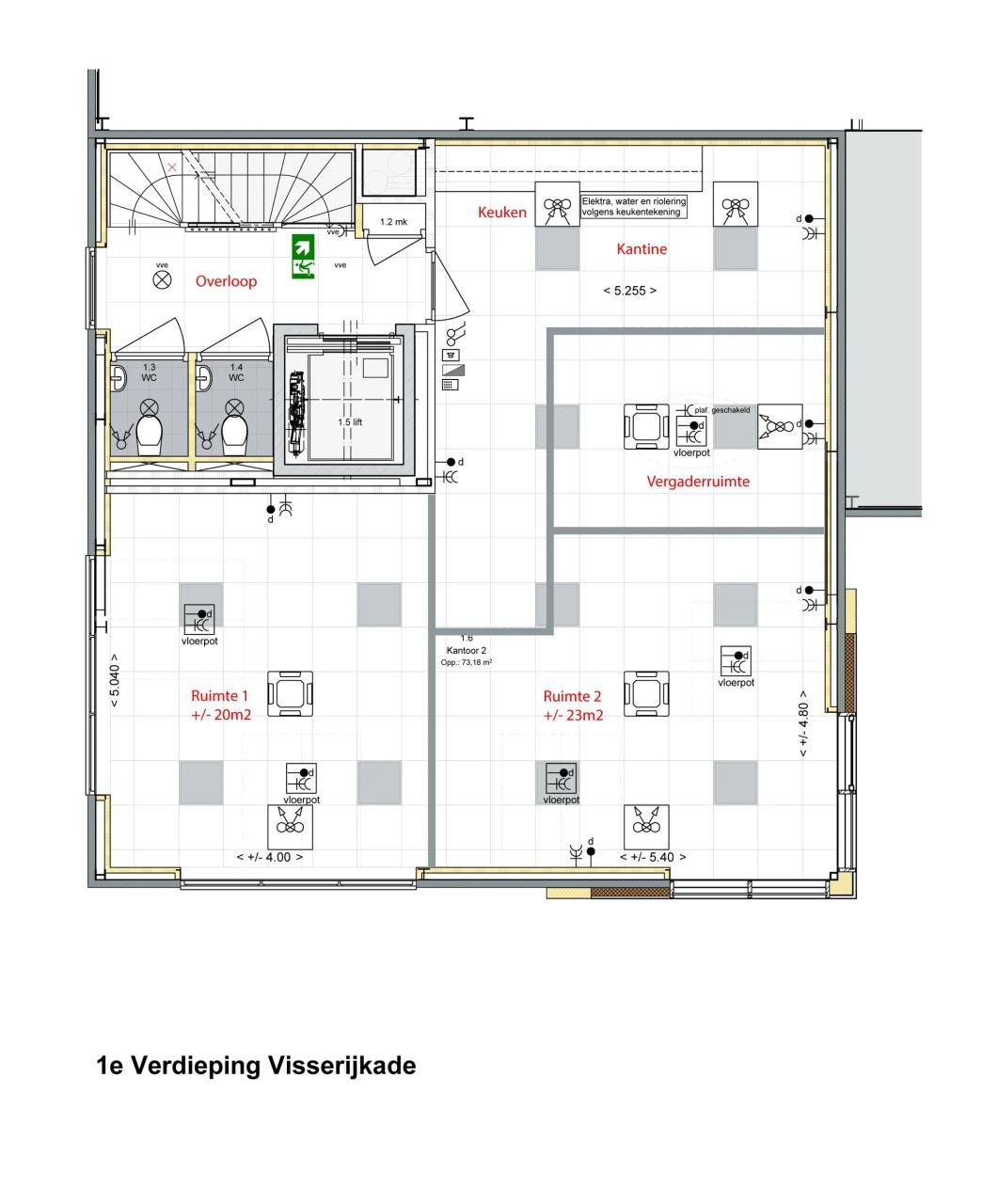 Nieuw te huur: kantoorruimte (20m²+) Visserijkade Vlissingen aan het water