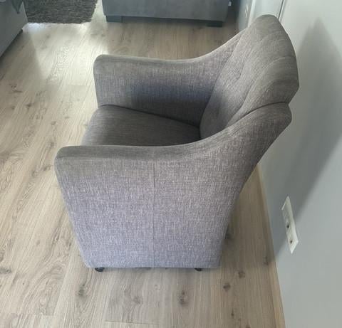 Taupekleurige eetkamerstoelen 6 stuks gebruikt