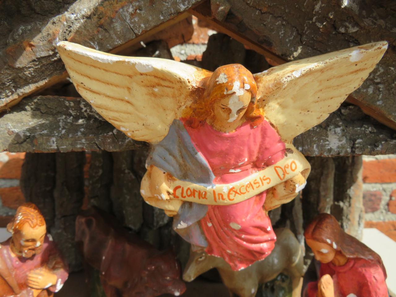 Antieke grote kerststal