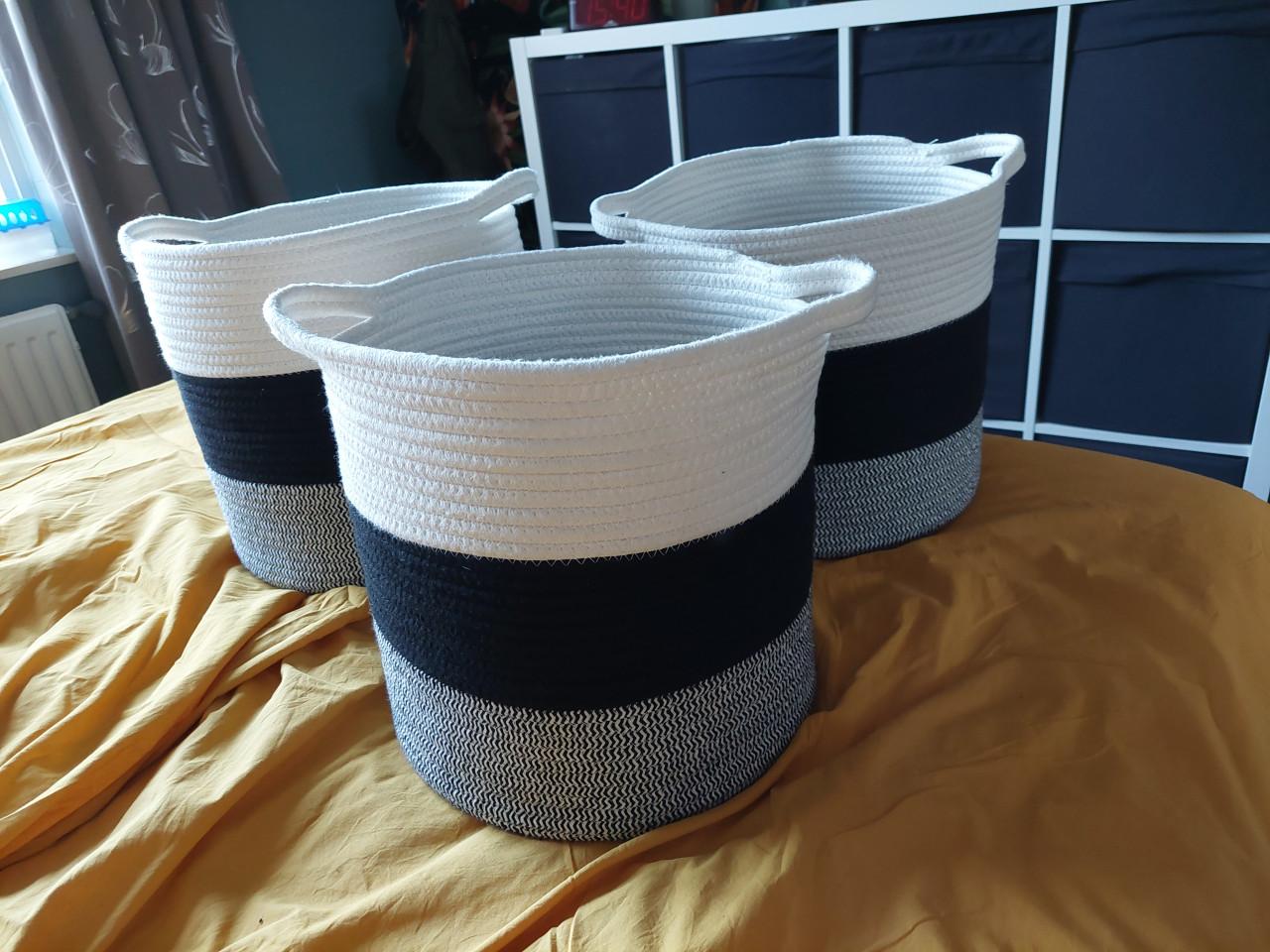 3 mooie grote opbergmanden