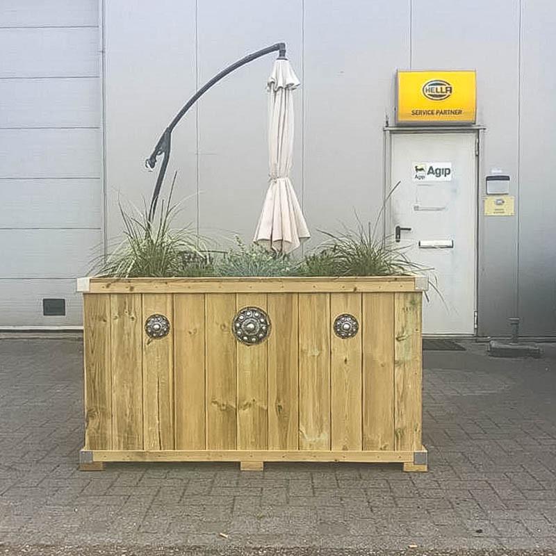 Zeeuwse knop bloembakken projecten ter inspiraties L150 x B70 x H85
