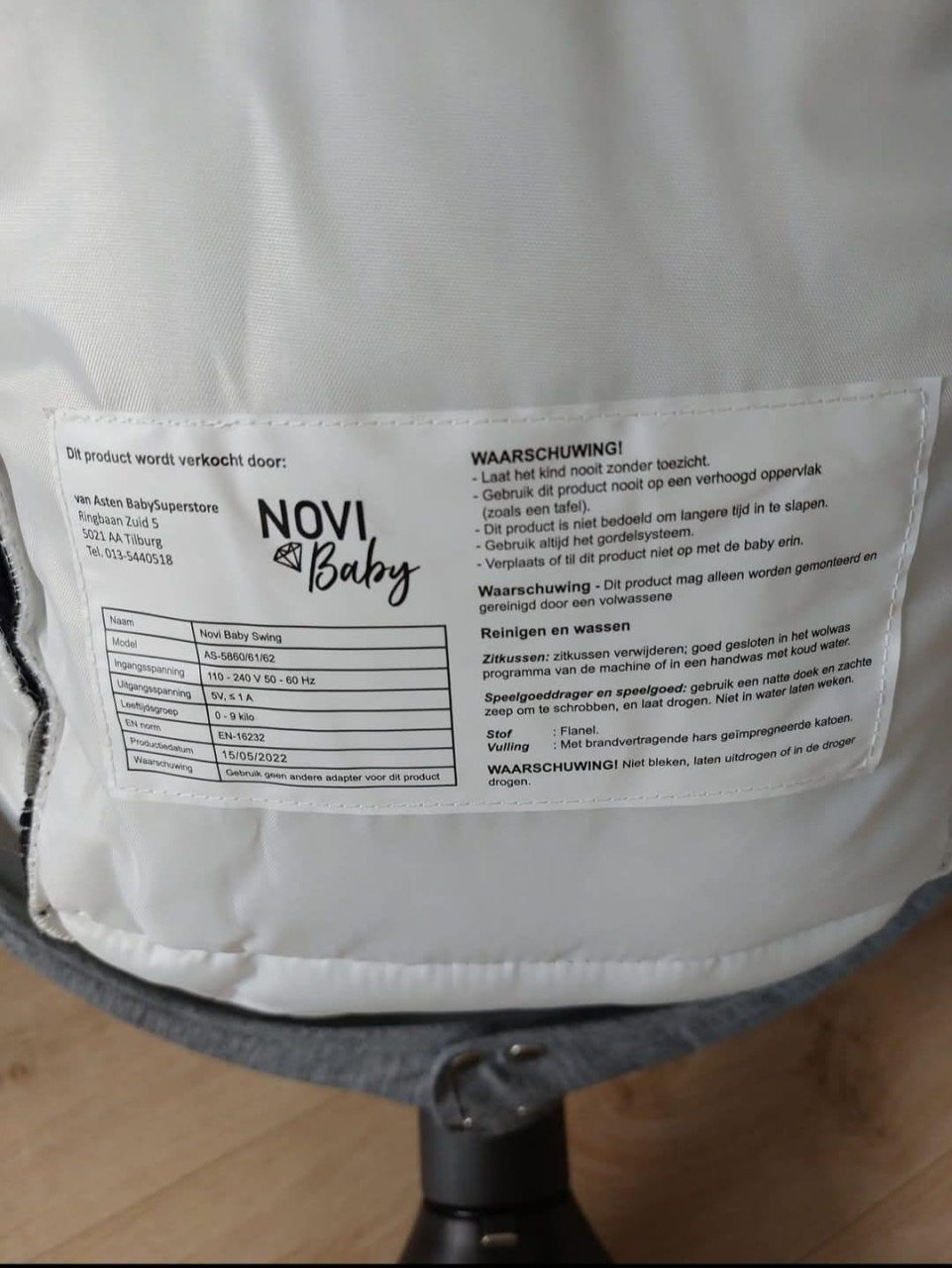 Te koop: Novi baby wipstoel