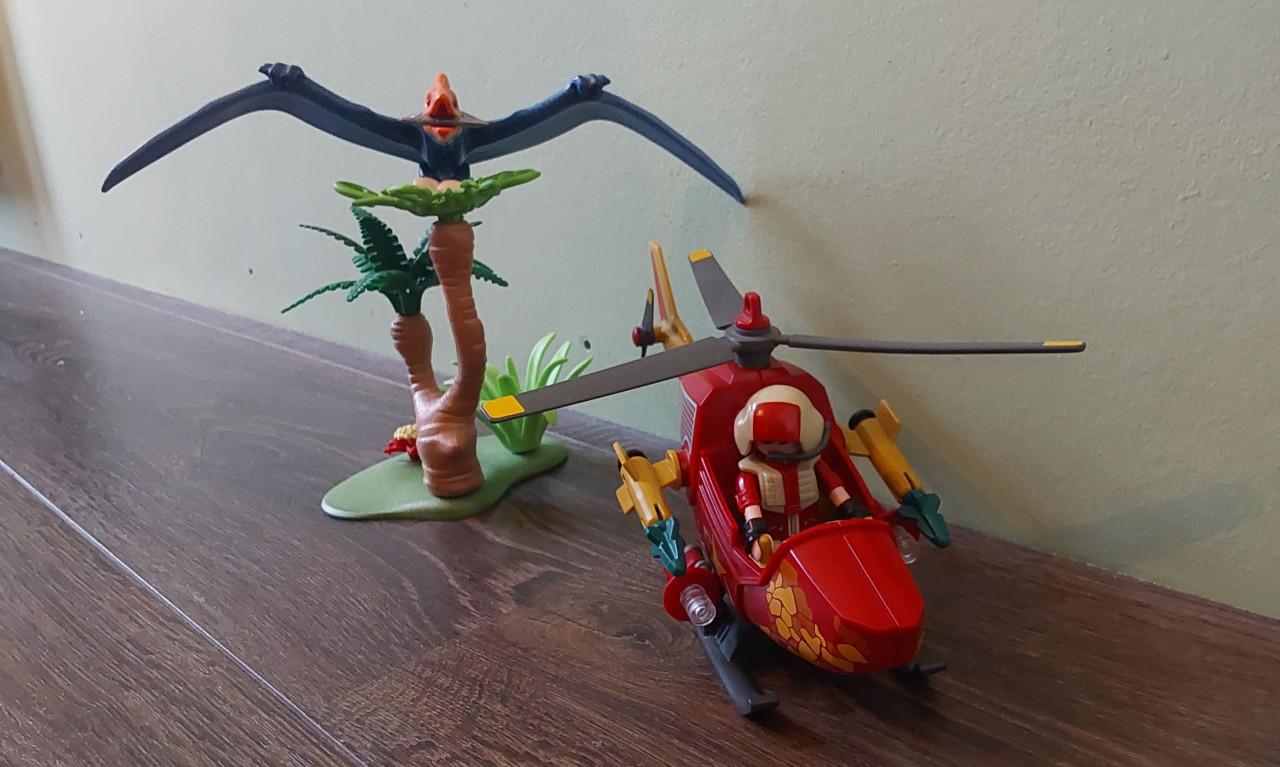 Playmobil dinos helikopter met pteranodon-9430 zonder doos