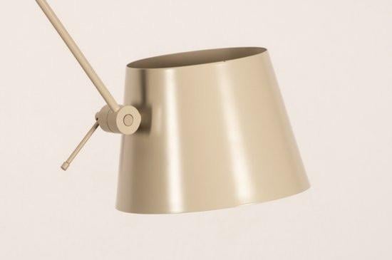 2 stuks metalen Hanglampen - merk: Lumidora - kleur: Beige / Zand