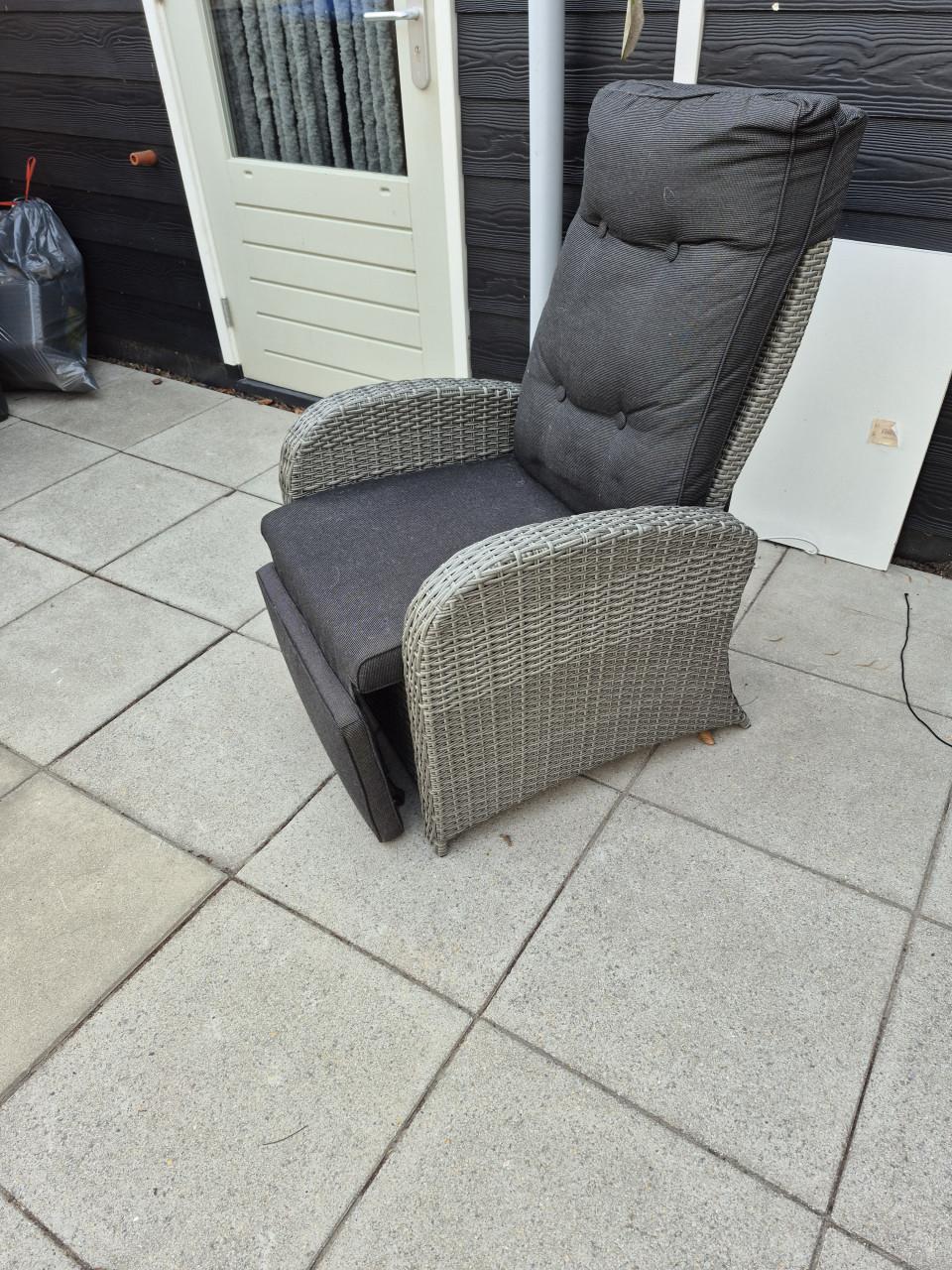 Wicker loungestoel 2 stks